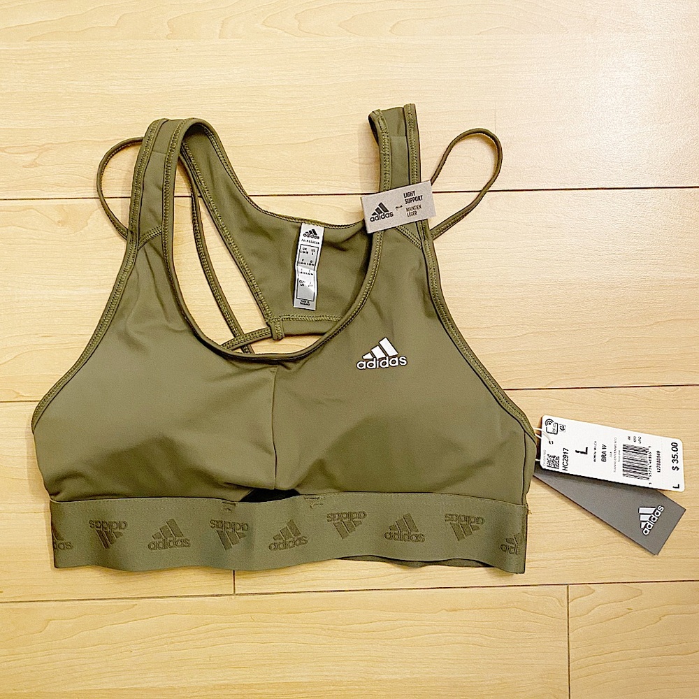 BRAND NEW W TAGS - Adidas Sports Bra w cut out - Size L